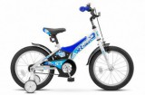 Детский велосипед Stels Jet 16" Z010 синий белый 2022 - Спортивный тренажерный интернет магазин Кумитеспорт