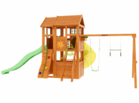 Детская площадка IgraGrad Клубный домик 2 с трубой  - Спортивный тренажерный интернет магазин Кумитеспорт