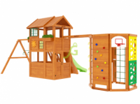 Детская площадка IgraGrad Клубный домик 2 с WorkOut  - Спортивный тренажерный интернет магазин Кумитеспорт