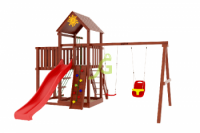 Детская площадка IgraGrad Панда Фани с балконом  - Спортивный тренажерный интернет магазин Кумитеспорт